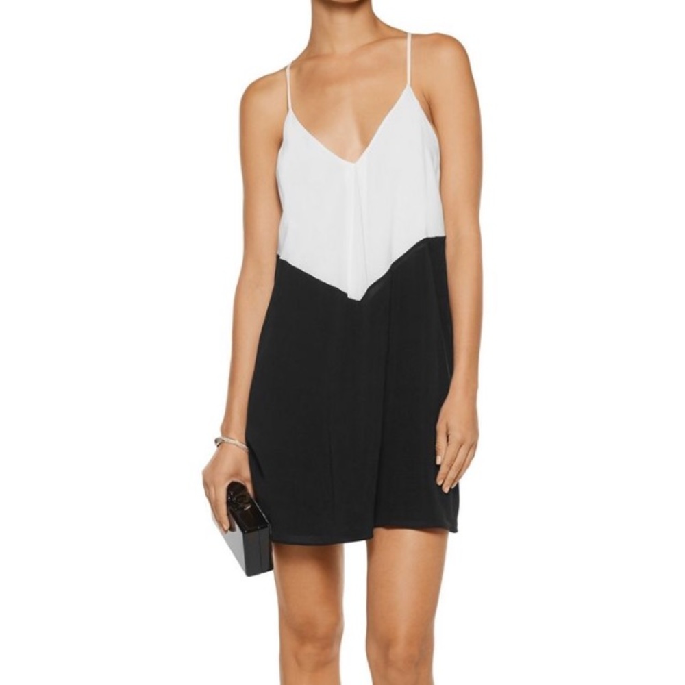 Alice olivia SILK color block chevron